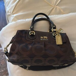 Vintage chocolate brown Coach bag
